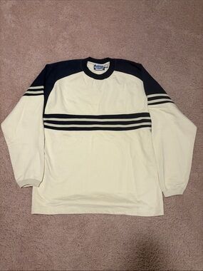 Y2K Point Zero Striped  Men’s Crewneck Sz L